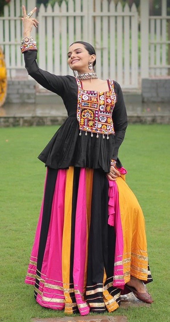 Lovely Multi Color Rayon Fabric Party Wear Lehenga