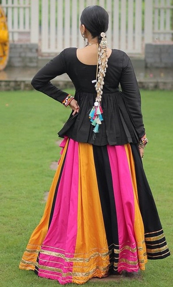 Lovely Multi Color Rayon Fabric Party Wear Lehenga