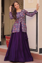 Amazing Voilet Color Jacquard Fabric Designer Lehenga