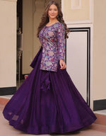 Amazing Voilet Color Jacquard Fabric Designer Lehenga