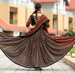 Amazing Brown Color Cotton Fabric Party Wear Lehenga