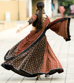 Amazing Brown Color Cotton Fabric Party Wear Lehenga