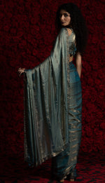 Amazing Blue Color Silk Fabric Casual Saree