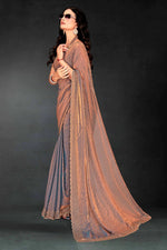 Amazing Grey Color Silk Fabric Designer Saree