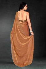 Amazing Brown Color Silk Fabric Designer Saree