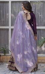 Graceful Voilet Color Georgette Fabric Gown