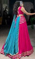 Amazing Pink Color Cotton Fabric Party Wear Lehenga