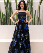 Amazing Black Color Georgette Fabric Designer Kurti