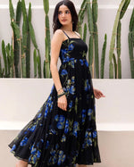 Amazing Black Color Georgette Fabric Designer Kurti