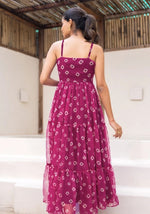 Amazing Pink Color Georgette Fabric Designer Kurti