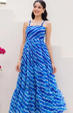 Amazing Blue Color Georgette Fabric Designer Kurti