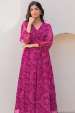 Amazing Pink Color Georgette Fabric Designer Kurti
