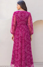 Amazing Pink Color Georgette Fabric Designer Kurti