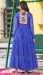 Amazing Blue Color Georgette Fabric Gown