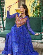 Amazing Blue Color Georgette Fabric Gown