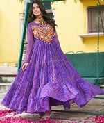 Amazing Purple Color Georgette Fabric Gown