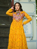 Amazing Yellow Color Georgette Fabric Gown