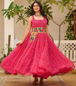 Stunning Pink Color Georgette Fabric Gown