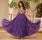 Divine Purple Color Georgette Fabric Gown