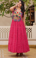 Divine Pink Color Georgette Fabric Gown