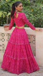 Magnetic Pink Color Georgette Fabric Designer Lehenga
