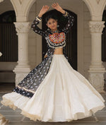 Magnetic Black Color Georgette Fabric Designer Kurti With Skirt