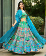 Lovely Turquoise Color Silk Fabric Designer Lehenga