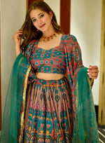 Lovely Turquoise Color Silk Fabric Designer Lehenga