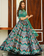Lovely Grey Color Silk Fabric Designer Lehenga