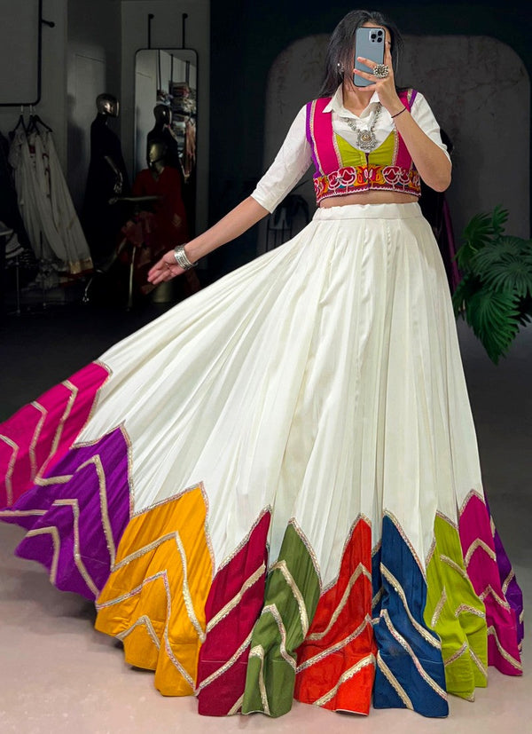 Magnetic Multi Color Rayon Fabric Designer Lehenga