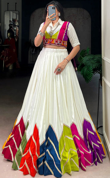 Magnetic Multi Color Rayon Fabric Designer Lehenga