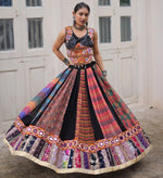 Magnetic Multi Color Georgette Fabric Designer Lehenga