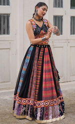 Magnetic Multi Color Georgette Fabric Designer Lehenga