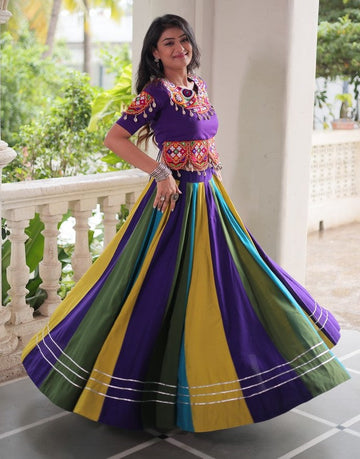 Magnetic Multi Color Georgette Fabric Designer Lehenga