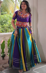 Magnetic Multi Color Georgette Fabric Designer Lehenga