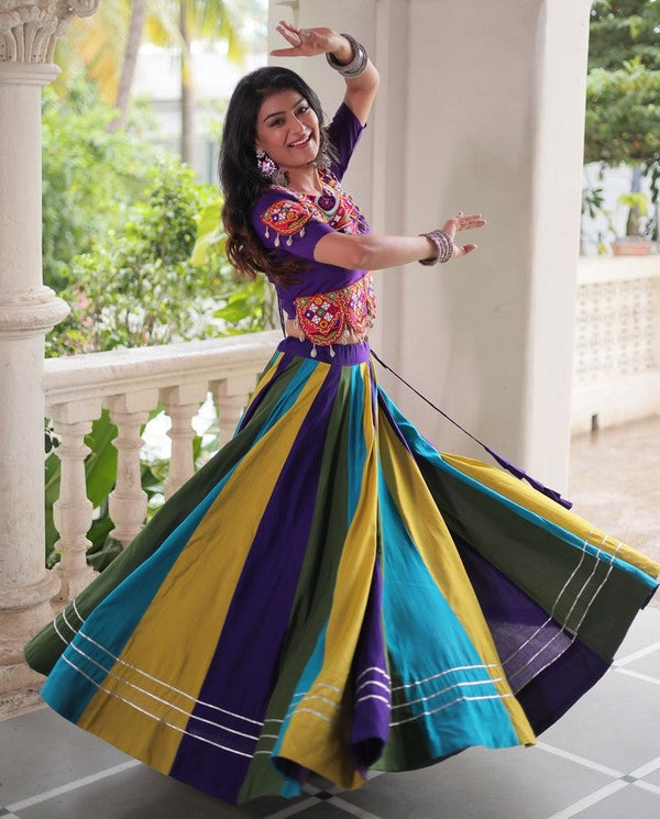 Magnetic Multi Color Georgette Fabric Designer Lehenga