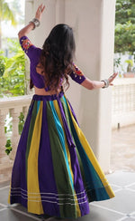 Magnetic Multi Color Georgette Fabric Designer Lehenga