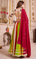 Beautiful Multi Color Viscose Fabric Party Wear Lehenga