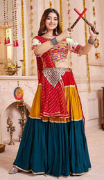 Beautiful Multi Color Viscose Fabric Party Wear Lehenga