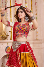 Beautiful Multi Color Viscose Fabric Party Wear Lehenga