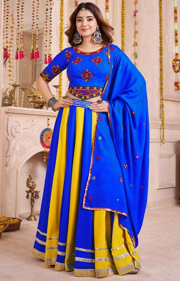 Beautiful Multi Color Viscose Fabric Party Wear Lehenga