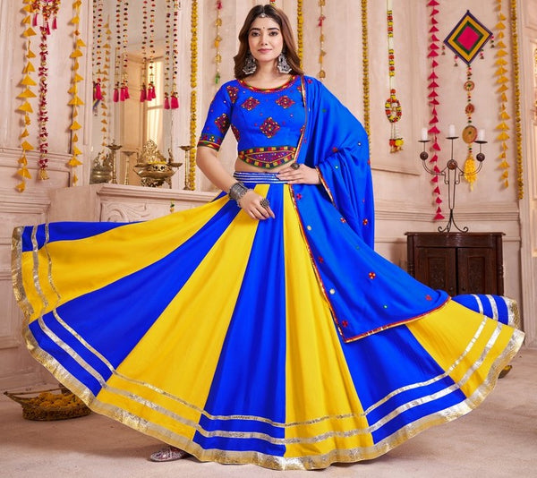 Beautiful Multi Color Viscose Fabric Party Wear Lehenga