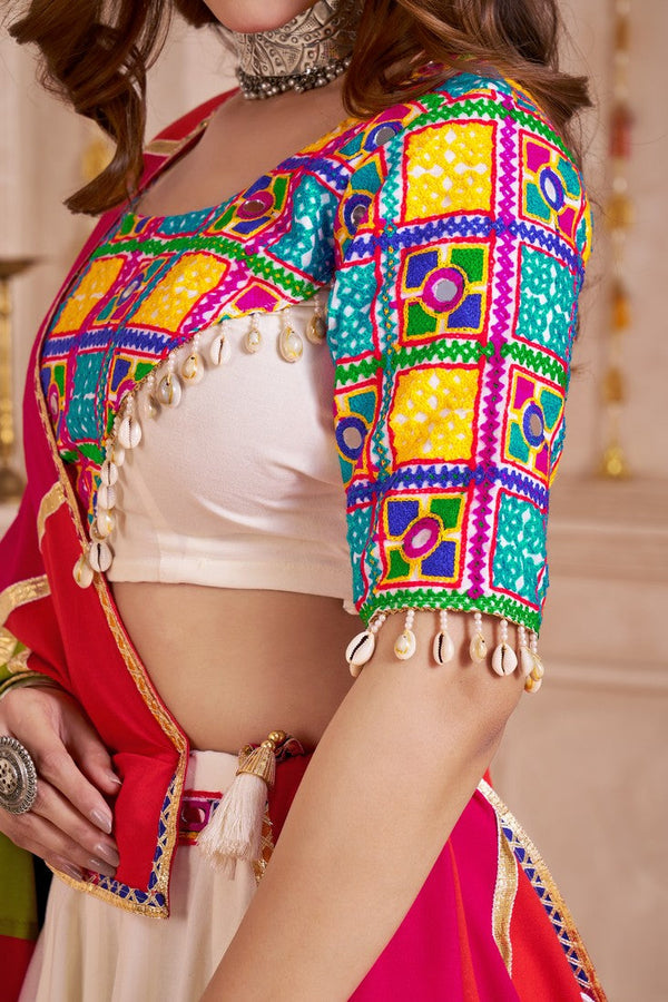 Lovely Multi Color Viscose Fabric Party Wear Lehenga
