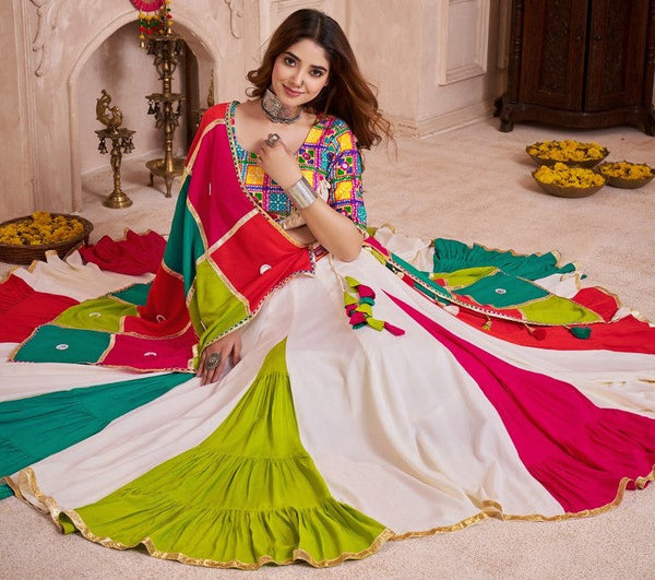 Lovely Multi Color Viscose Fabric Party Wear Lehenga