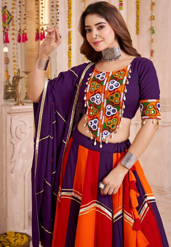 Lovely Multi Color Viscose Fabric Party Wear Lehenga