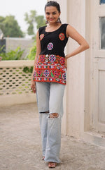 Amazing Black Color Georgette Fabric Designer Kurti