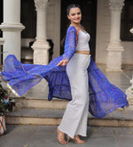 Amazing Blue Color Georgette Fabric Designer Kurti