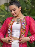 Amazing Pink Color Georgette Fabric Designer Kurti