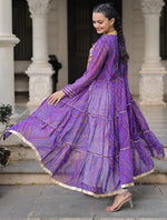 Amazing Purple Color Georgette Fabric Designer Kurti