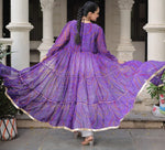 Amazing Purple Color Georgette Fabric Designer Kurti